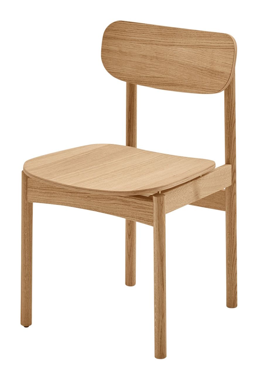 Vester Chair Stuhl von Skagerak by Fritz Hansen aus hellem Eichenholz, moderne Sitzgelegenheit.
