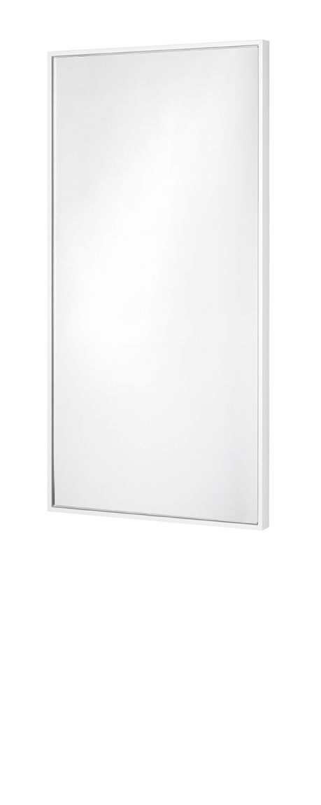 Urban Wandspiegel von Schönbuch, quadratisch, mit schmalem, weißem Rahmen für moderne Flur- und Wohnraumgestaltung.