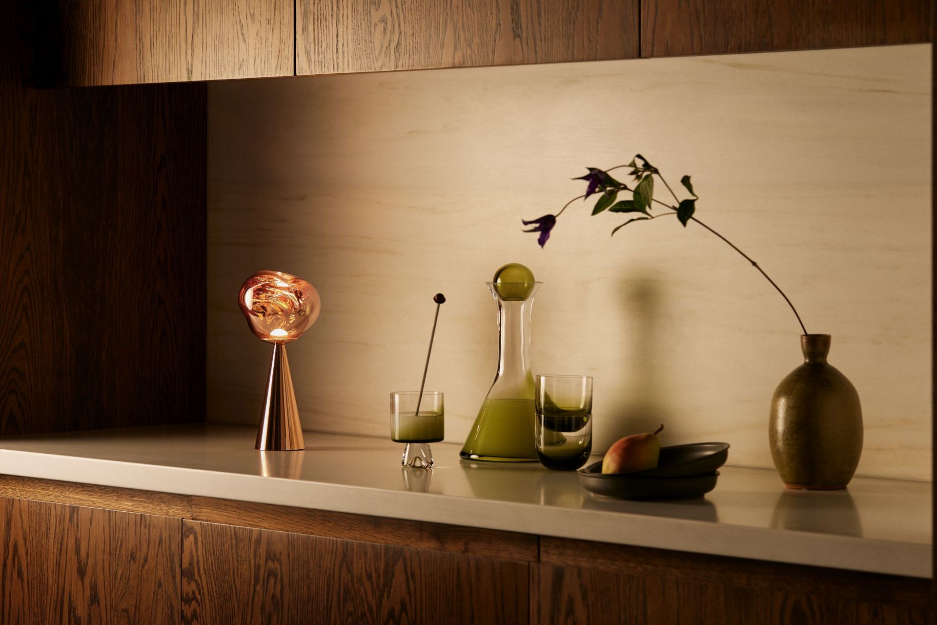 Melt Portable LED Tischleuchte Silber Tom Dixon