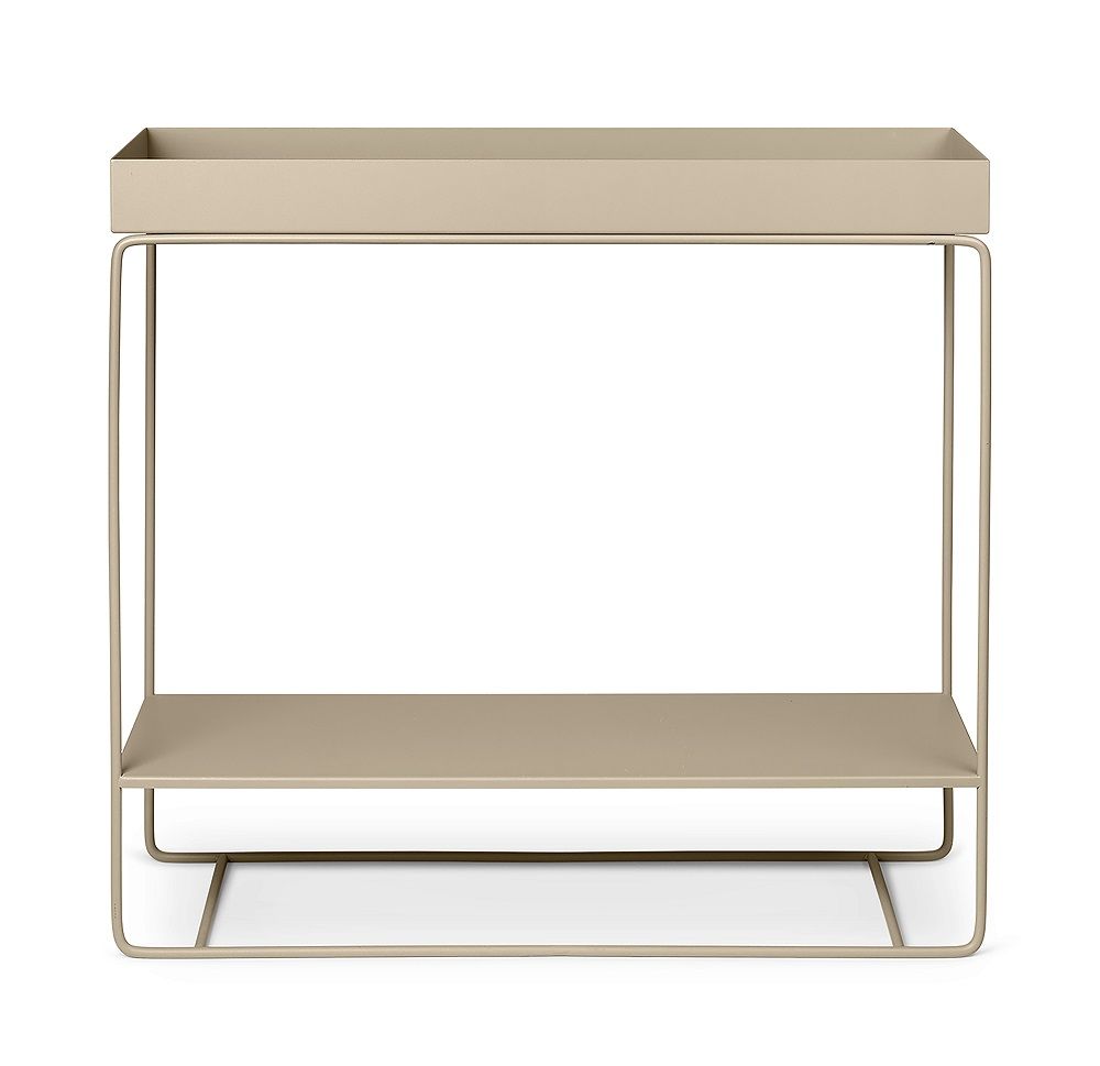 Beige Plant Box Two-Tier von Ferm Living: Moderne Pflanzenbox mit zwei Ebenen für Pflanzen und Dekoration.