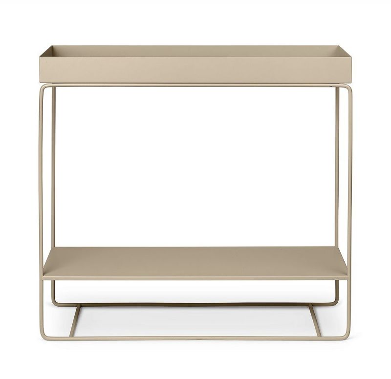 Beige Plant Box Two-Tier von Ferm Living: Moderne Pflanzenbox mit zwei Ebenen für Pflanzen und Dekoration.