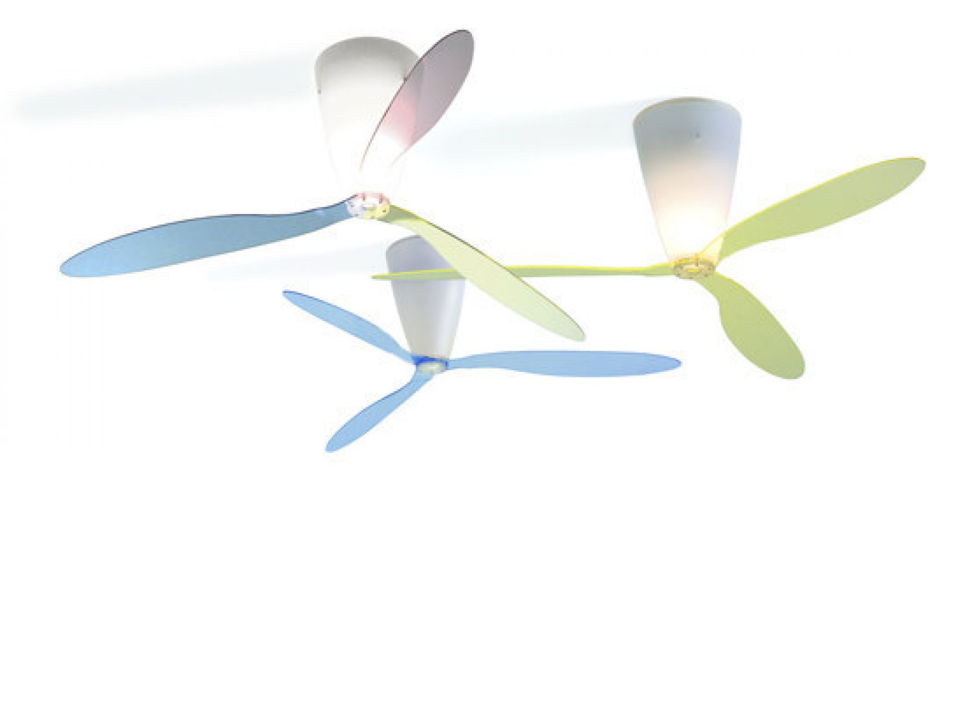 D28 Blow Deckenleuchte und Ventilator Luceplan