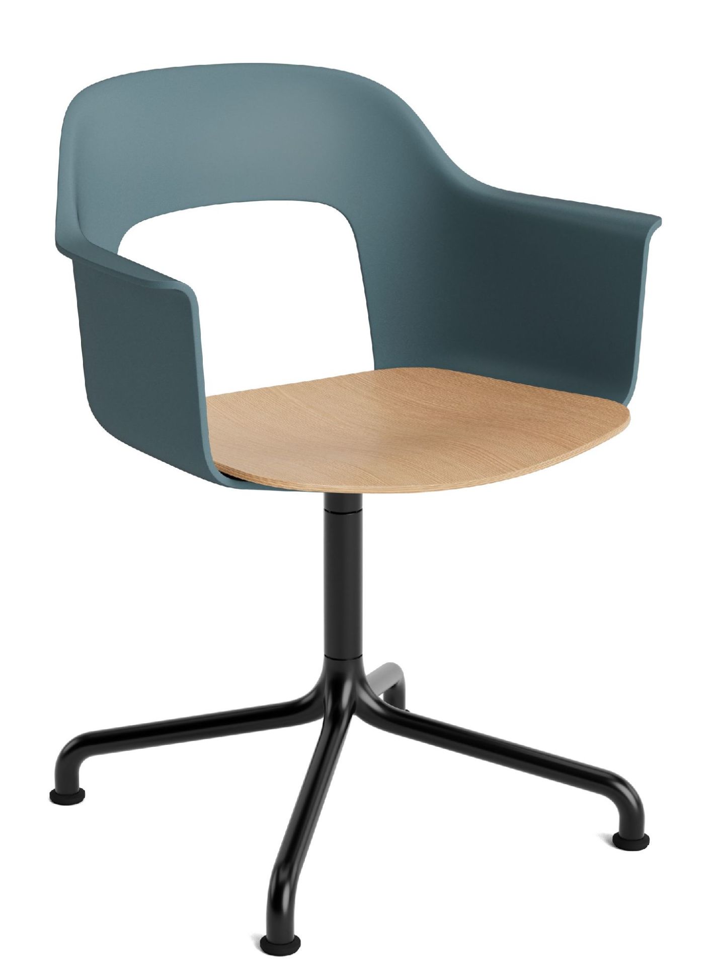 Layout Armchair 252 Armlehnstuhl 4-Sternfuß Drehfuß mit gebogenem Fußkreuz Hay