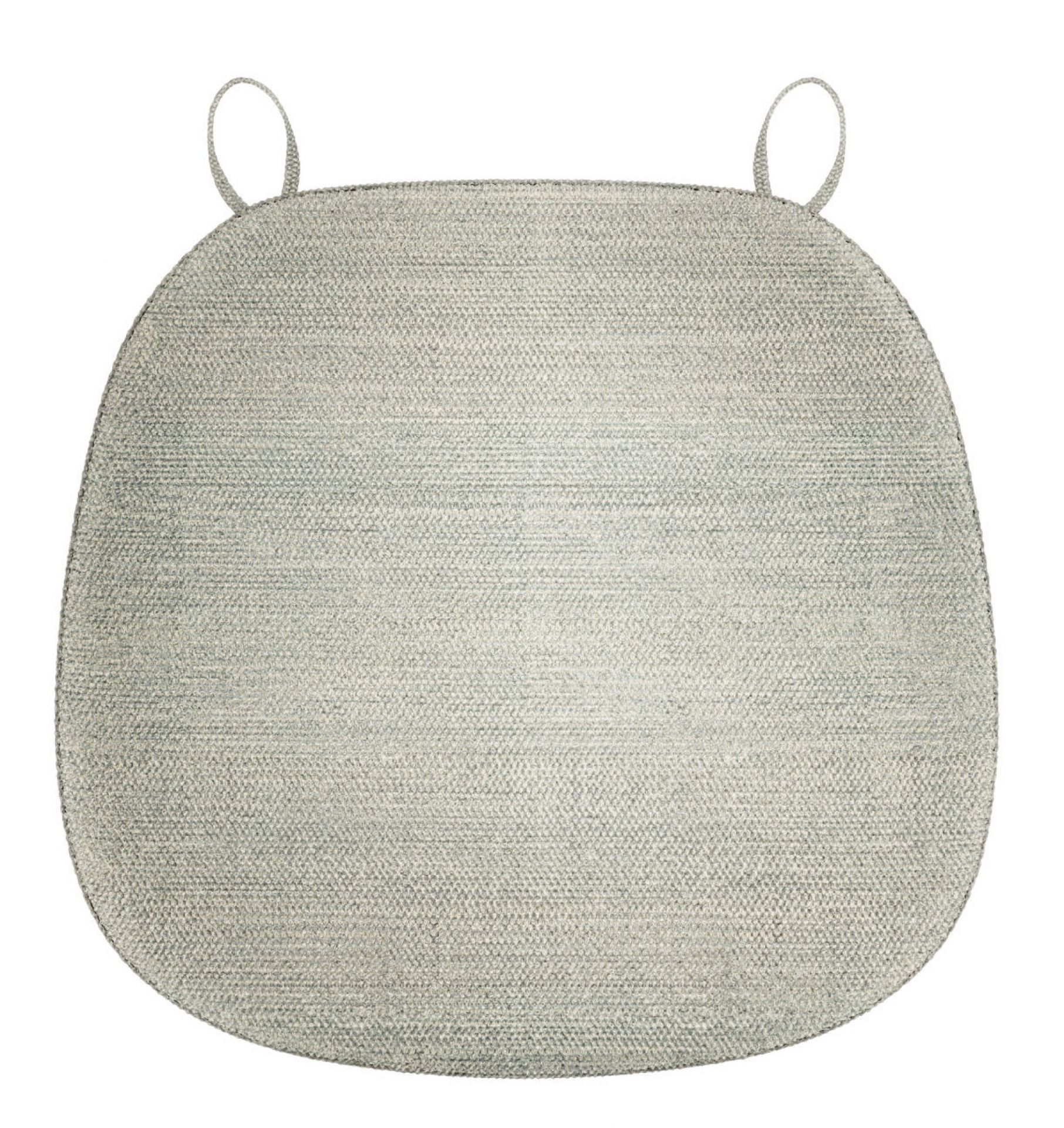 Graue Polsterauflage 119 PA für Thonet Holzsessel, bequeme Sitzauflage mit Schlaufen.