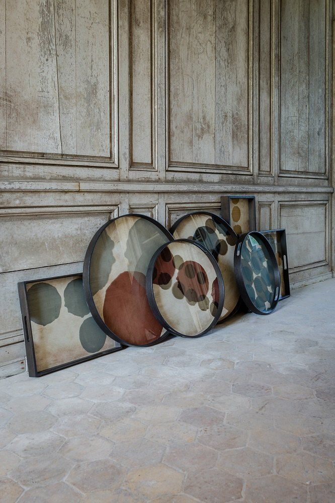 Tray Tablett für Quadratischer Couchtisch S Clear Mirror Ethnicraft EINZELSTÜCK