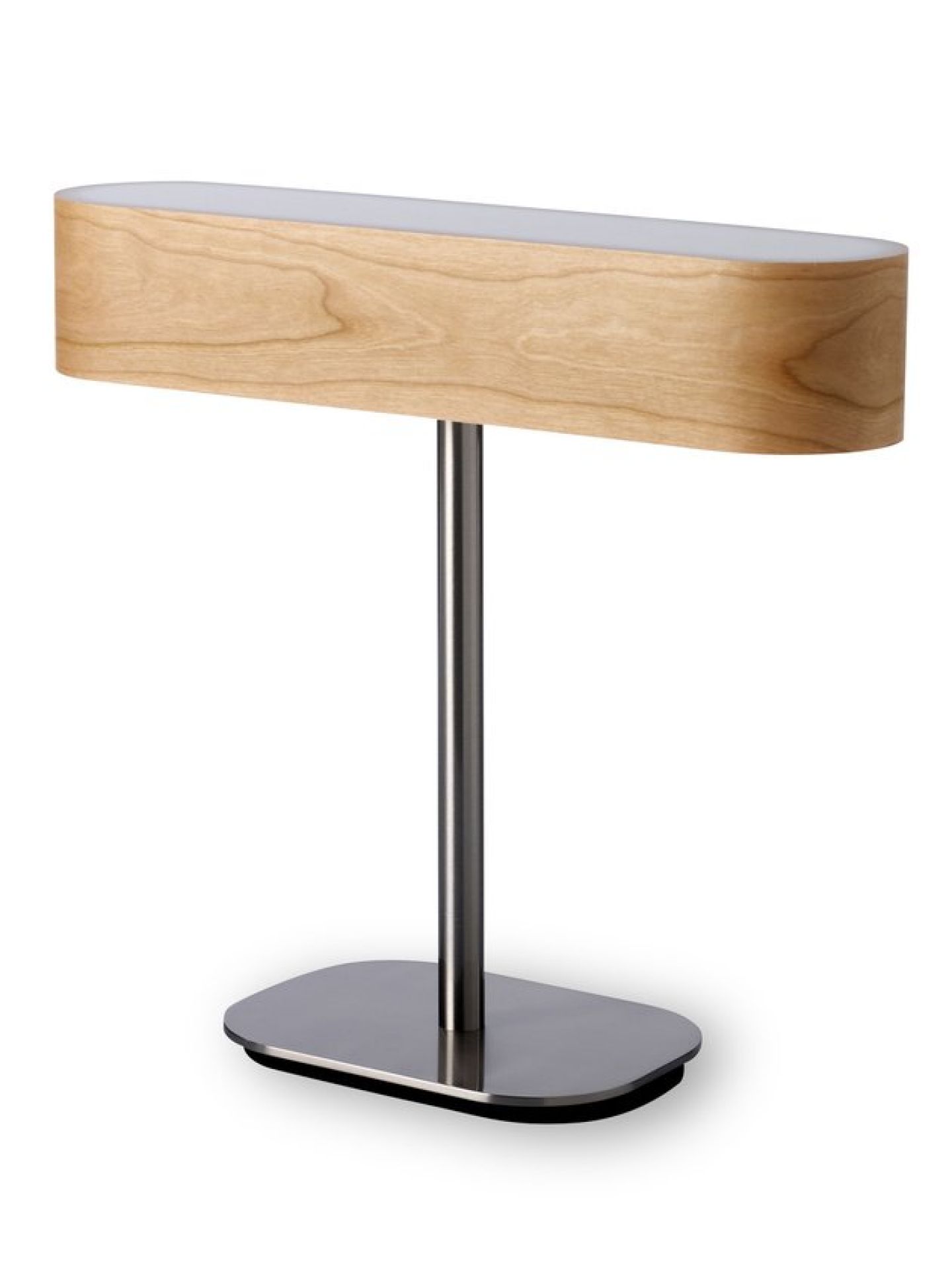 I-Club Tischleuchte von LZF Lamps: Moderne Holz-Tischlampe mit Metallfuß für stilvolle Beleuchtung.