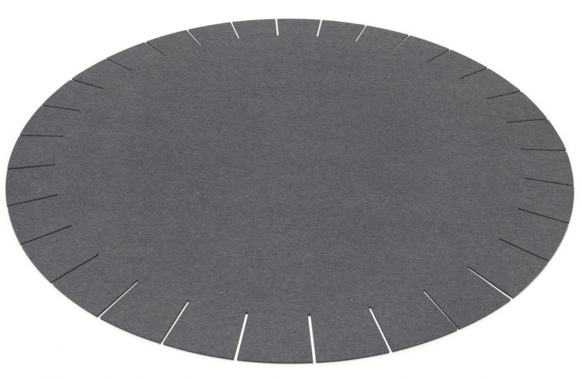 Teppich Franse Rund 150 cm HEY - SIGN by BWF Group Anthrazit