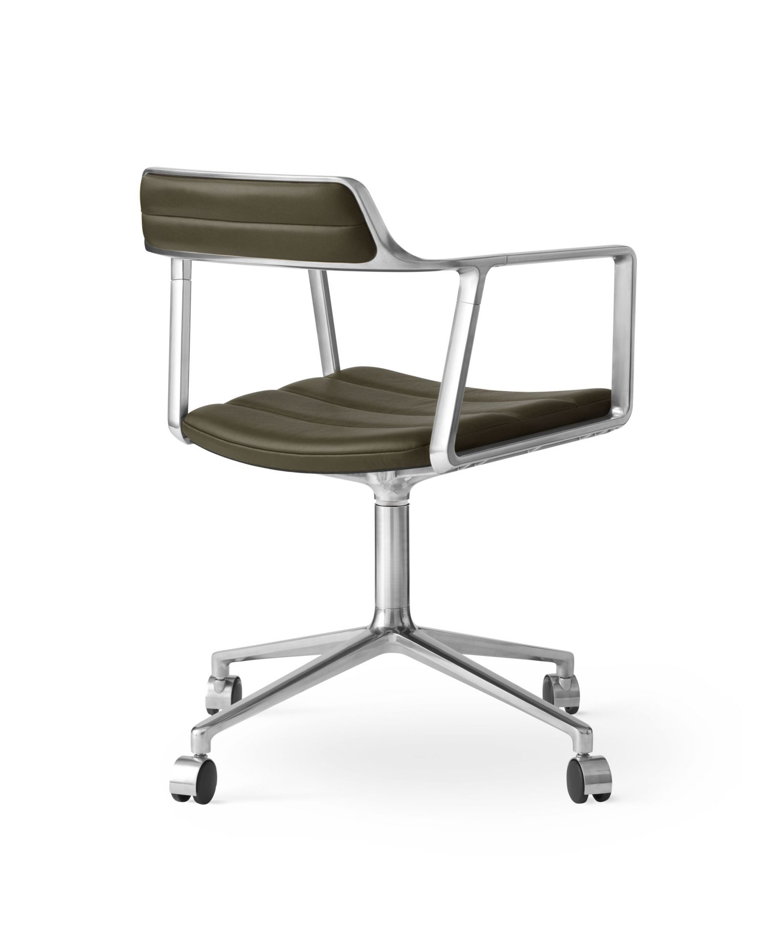 VIPP452 Bürostuhl mit Rollen in Bosco Grün, ergonomischer Drehstuhl für das Büro.