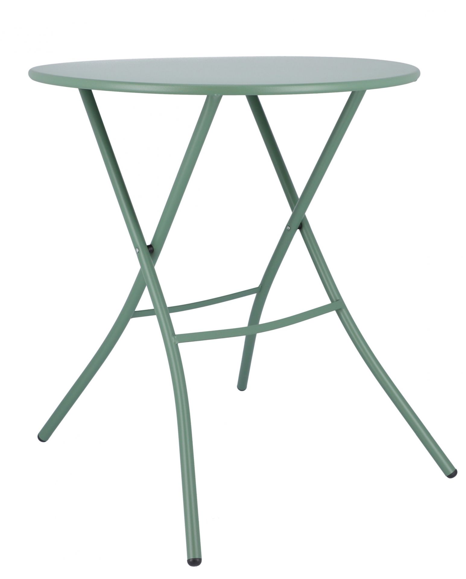 Fiam Sirio Klapptisch in Salbei: Runder Gartentisch für Outdoor, klappbar und platzsparend.