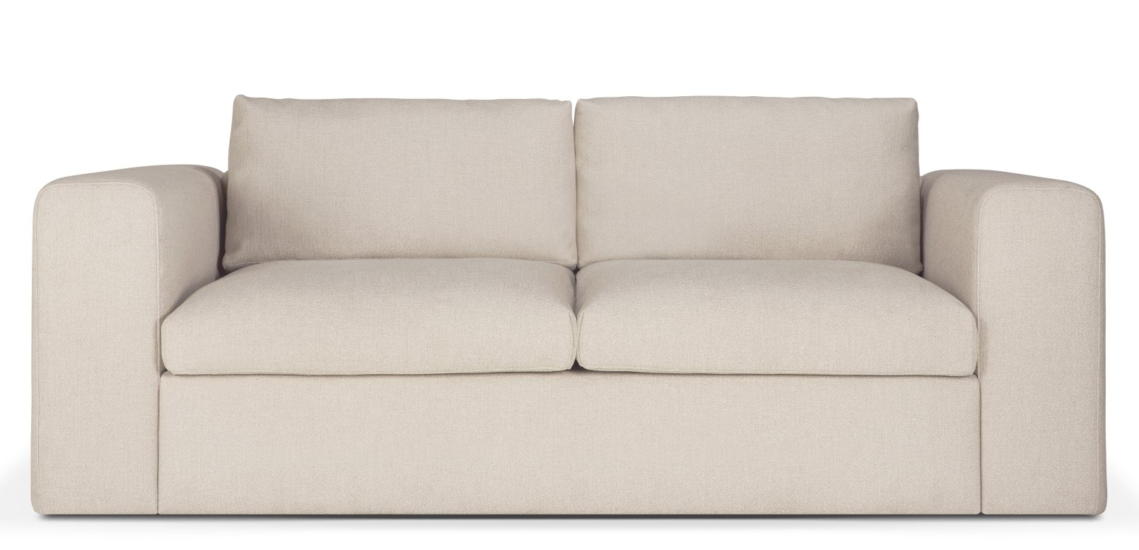Ethnicraft Mellow Sofa, 2,5-Sitzer in Beige. Modernes Sofa für Wohnzimmer und Lounge.