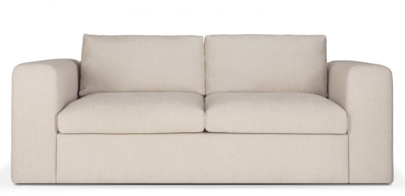 Ethnicraft Mellow Sofa, 2,5-Sitzer in Beige. Modernes Sofa für Wohnzimmer und Lounge.