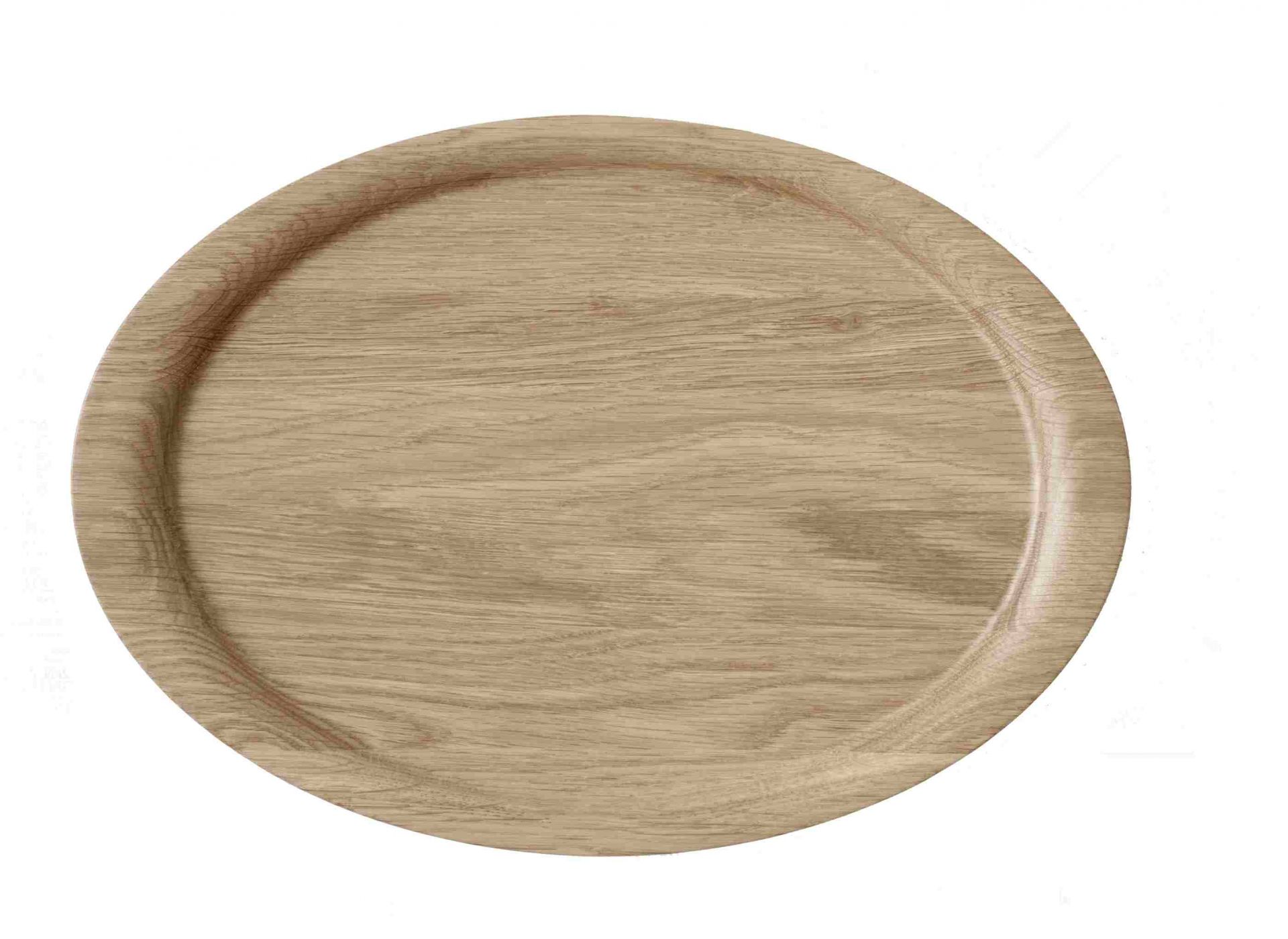 AndTradition Tray SC64-SC65: Rundes Holztablett aus Eiche, ideal als Serviertablett oder Dekoration.