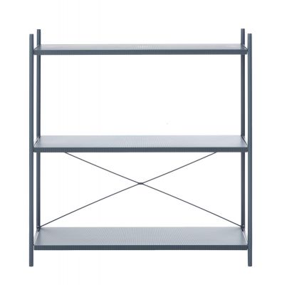 Punctual Shelving System: Graues 1x3 Regal von Ferm Living mit drei Regalböden und Stahlrahmen.