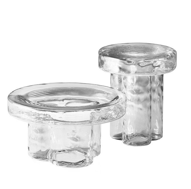 Soda Beistelltisch Miniforms B 38 x T 38 x H 45 cm / Muranoglas transparent