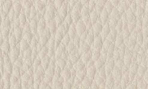 Detailaufnahme des hellgrauen Lederbezugs eines 50x50 cm Dekokissens. Cashmere Lederstruktur.