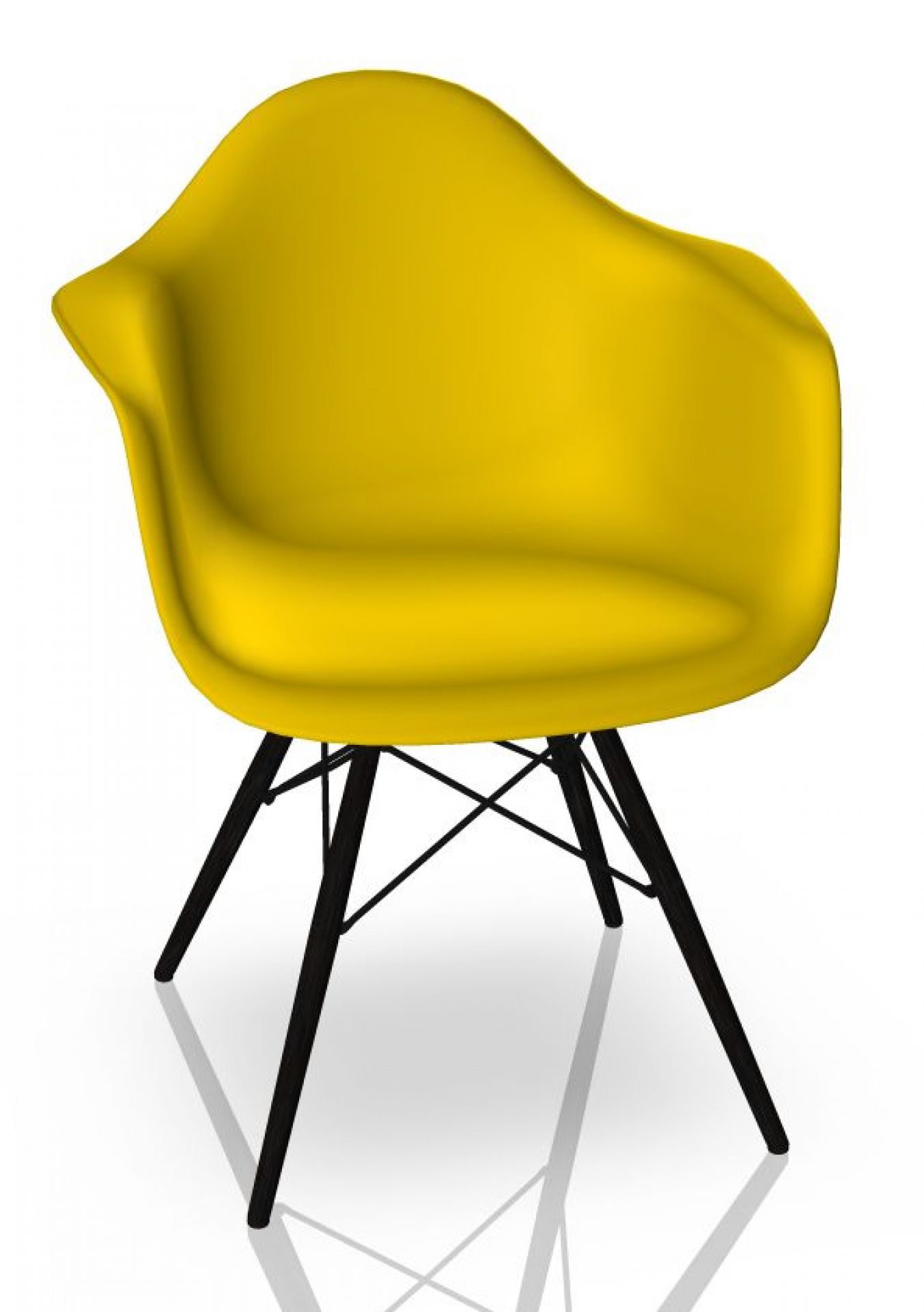 Eames Plastic Arm Chair DAW Stuhl Vitra Ahorn schwarz - Sunlight
