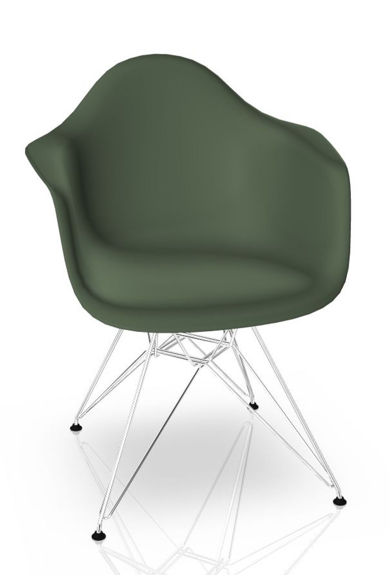 Eames Plastic Arm Chair DAR Stuhl Vitra Verchromt - Forest