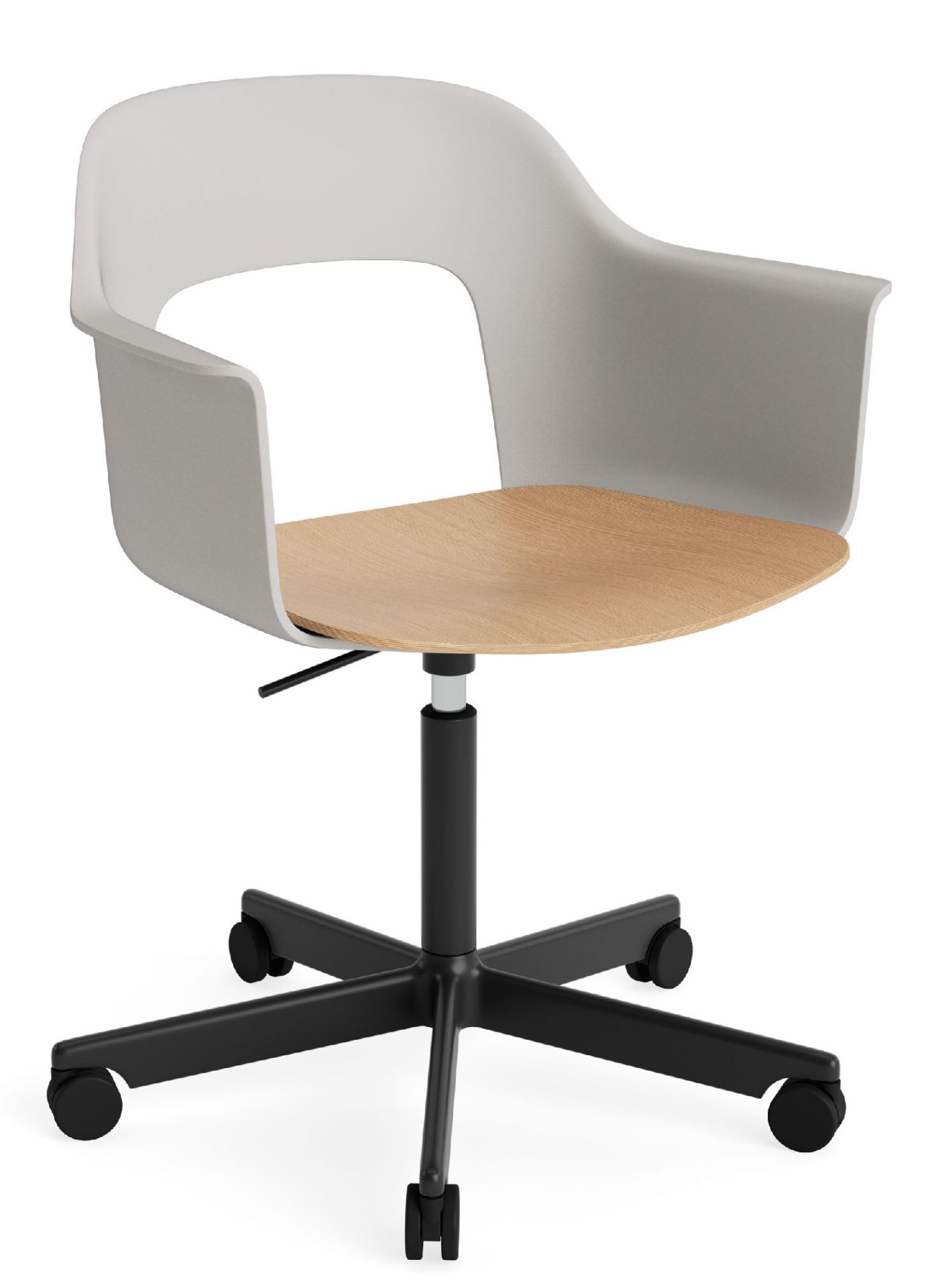 Layout Armchair 242 Armlehnstuhl 4-Sternfuß Gasfeder mit Drehfunktion Hay