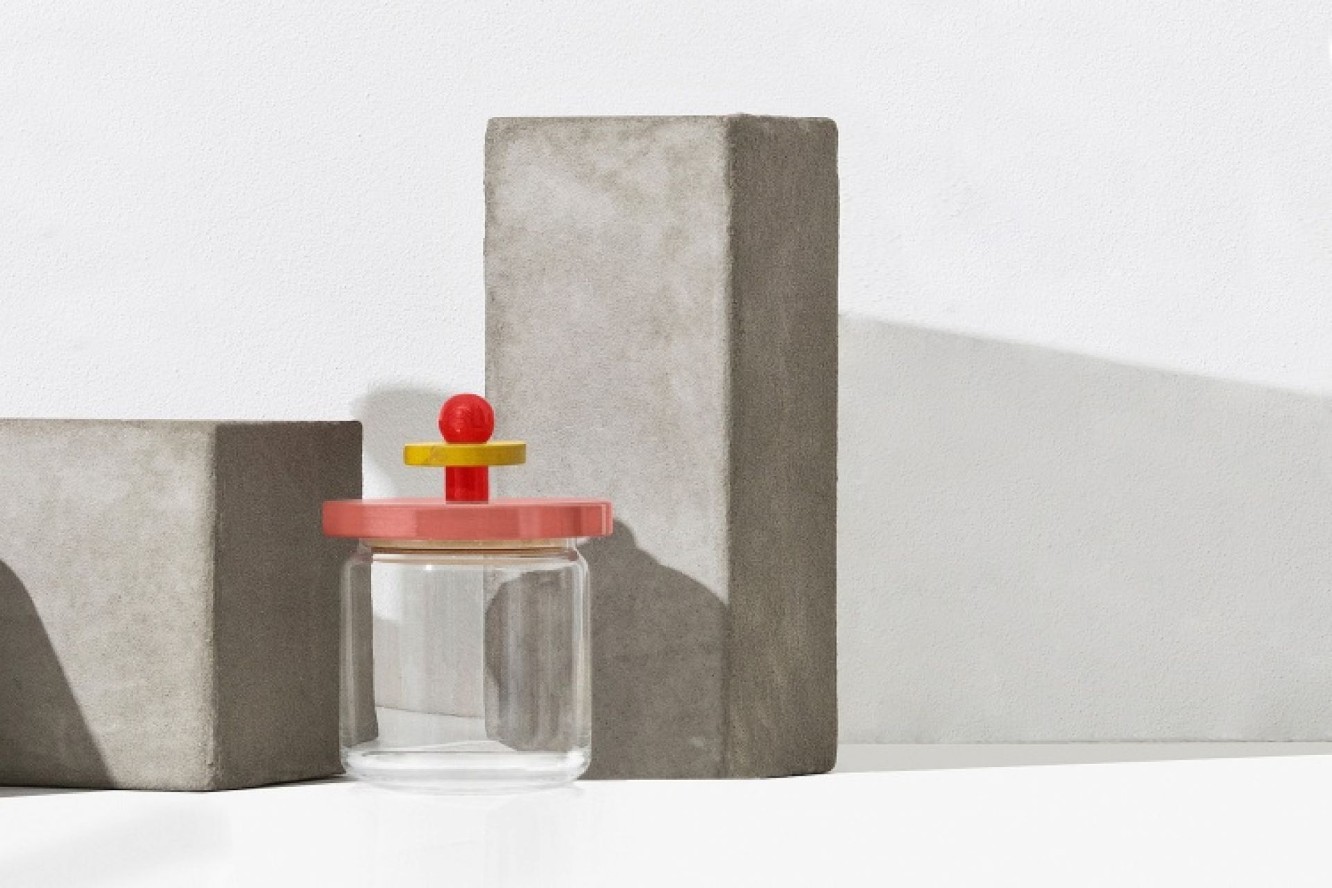 Küchendose ES16/75 H 17 cm Alessi  Gelb, Schwarz und Weiß EINZELSTÜCK