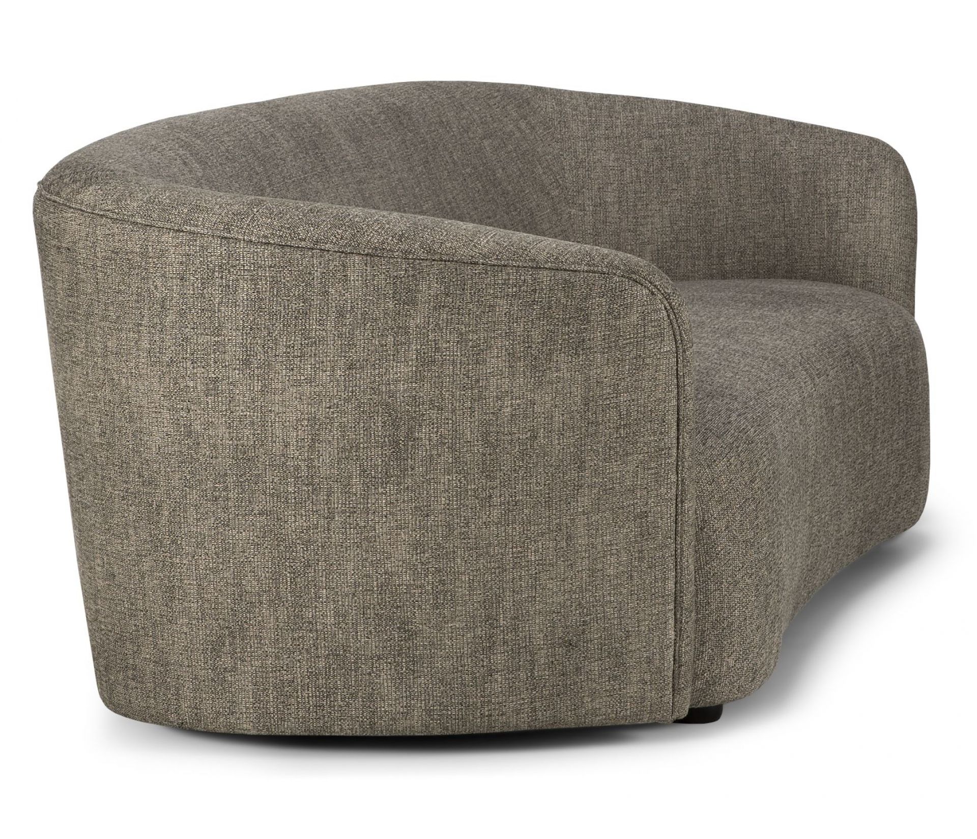 Ellipse Sofa von Ethnicraft, 3-Sitzer, Stoffbezug in Braun, modernes Design, bequemes Wohnzimmermöbel.