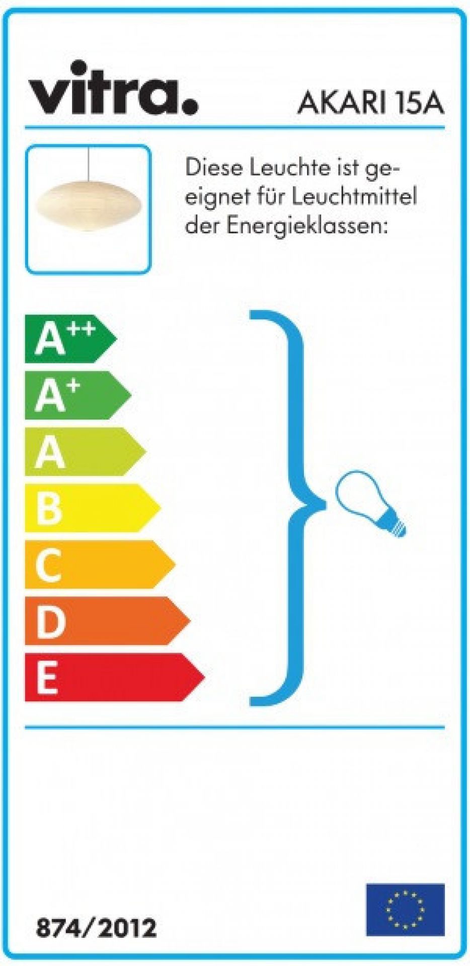 Akari 26A / 21A / 15A Leuchte Vitra 26A