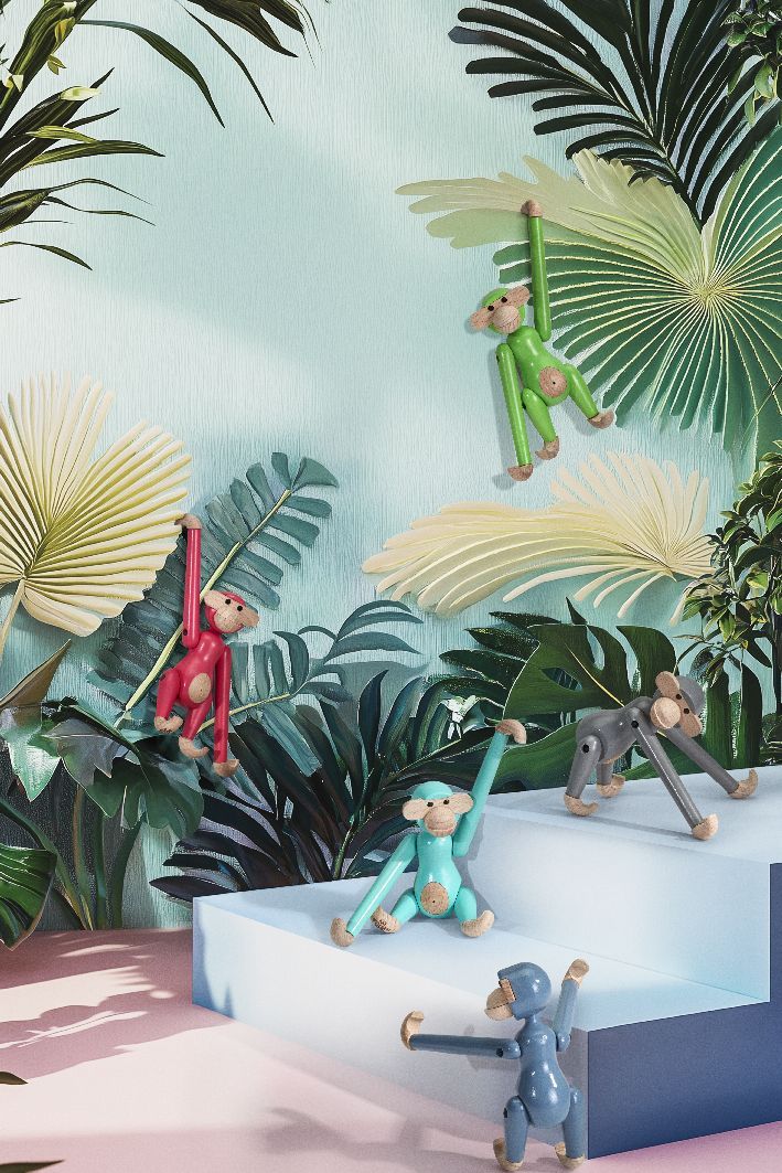 Affe Mini farbig Kay Bojesen Türkis