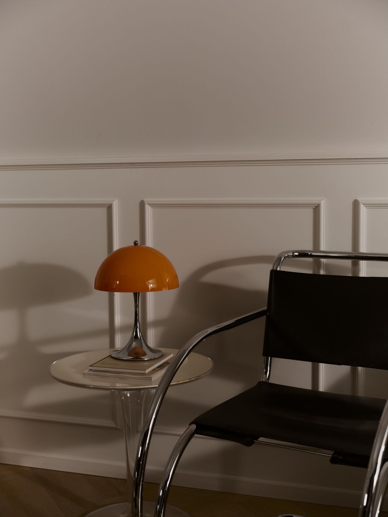 Panthella 250 Portable Chrom Akkuleuchte / Tischleuchte Louis Poulsen