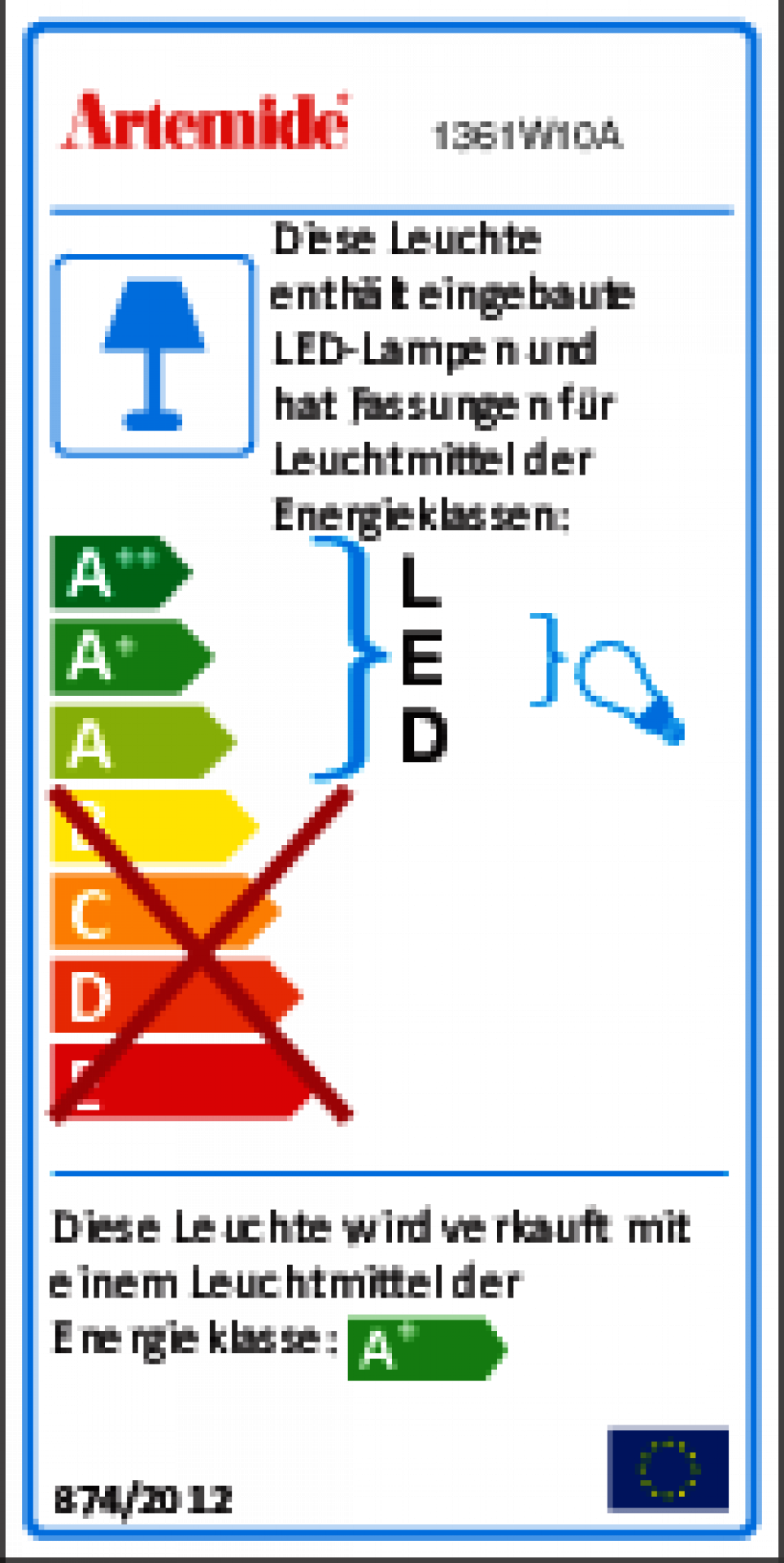 Cadmo LED Stehleuchte von Artemide: Elegante, moderne Stehlampe für Wohnzimmer und Büro. Designleuchte mit indirektem Licht.