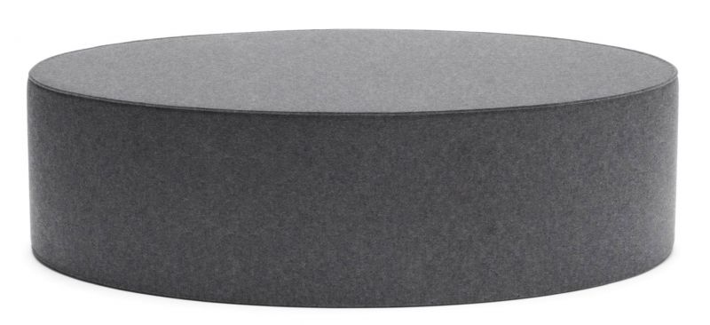Grauer, runder Big Rondo Sitzpouf von Hey Sign. Filz Sitzmöbel für Wohnzimmer und Büro.