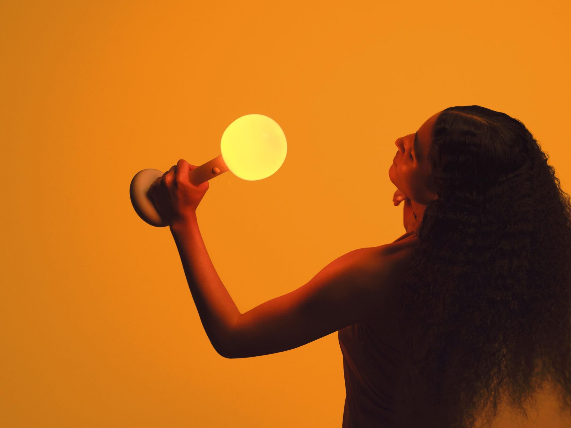 Fire Akku LED Tischleuchte Grau