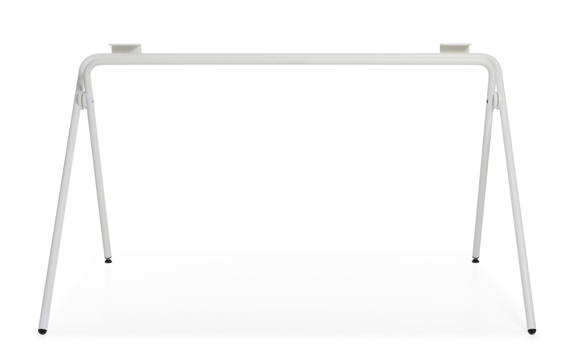 Weißes Gestell des Plato Klappsekretärs von Müller Möbelwerkstätten. Schreibtisch mit klappbaren Beinen.