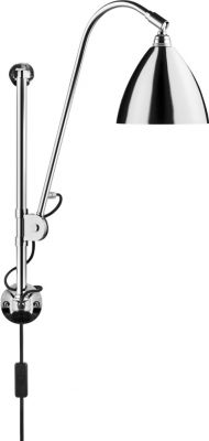 Bestlite BL5 Wandleuchte Chrom von Gubi: Moderne Wandlampe mit verstellbarem Arm und Schirm.
