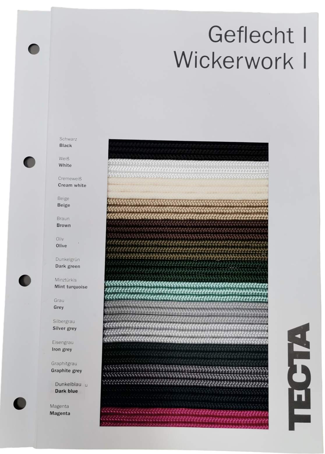 Geflechtmuster Farbkarte Tecta