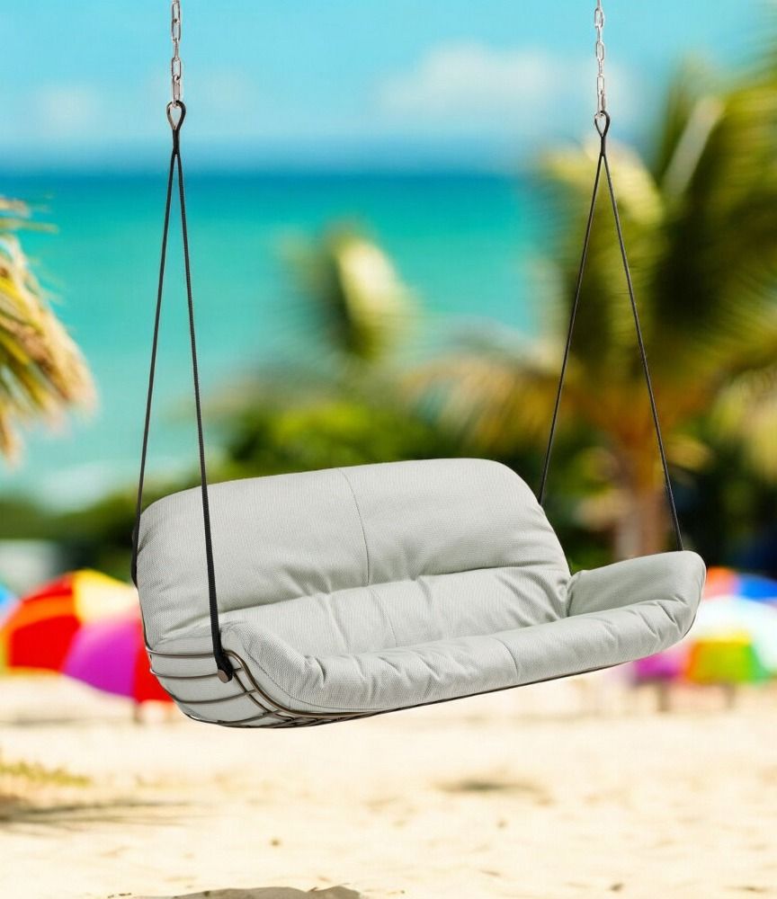 Leyasol Lounge Couch Schaukel: Bequeme Outdoor-Schwebeliege zum Entspannen im Garten oder auf der Terrasse.