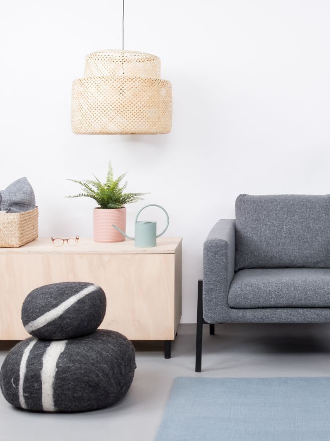 Mono Rechteckig Filzteppich 160 x 230 cm cm myfelt Mia (hellblau)