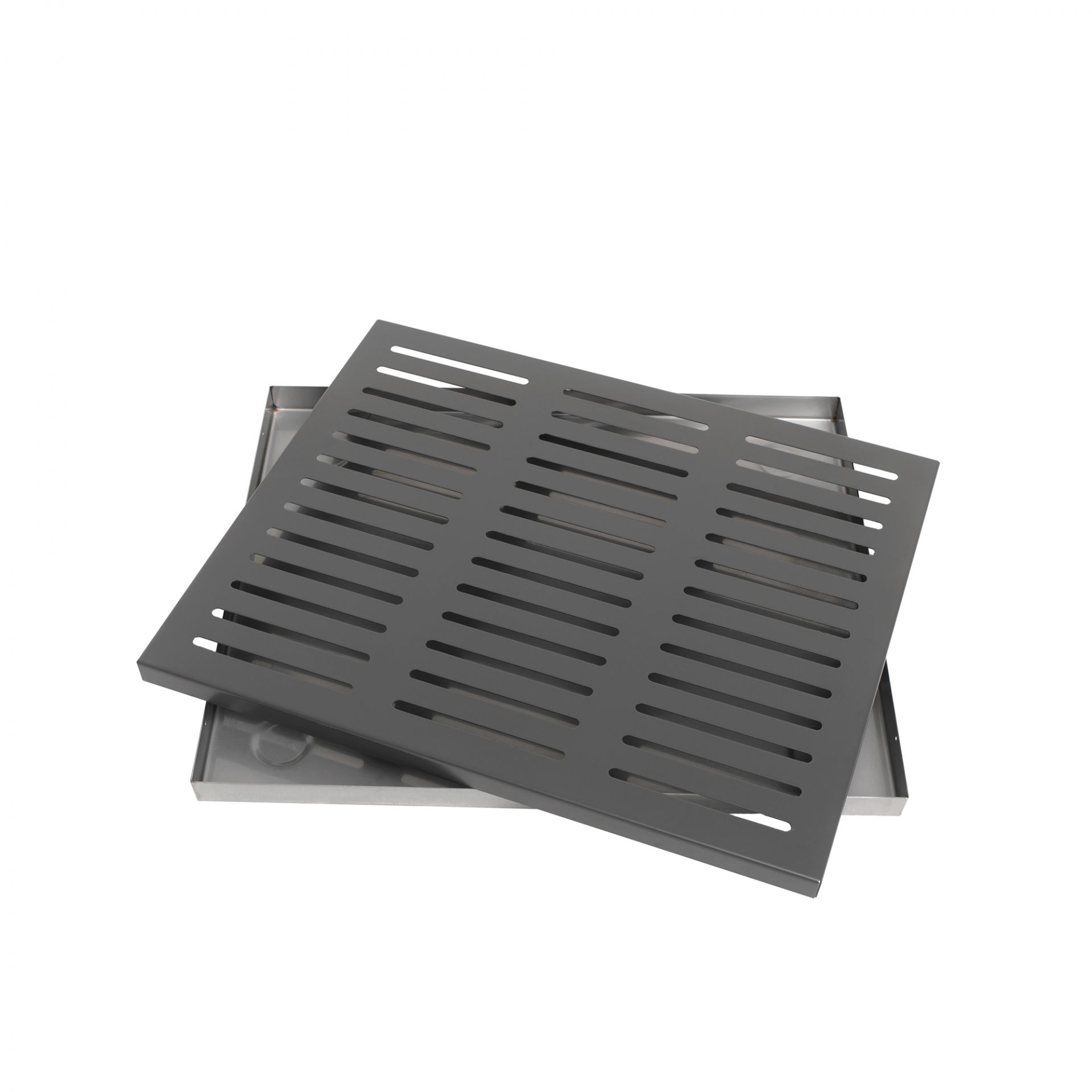 Schönbuch Drip Schuhablage, kleine Metallablage mit Rillen für Schuhe, Tropfschutz für den Eingangsbereich.