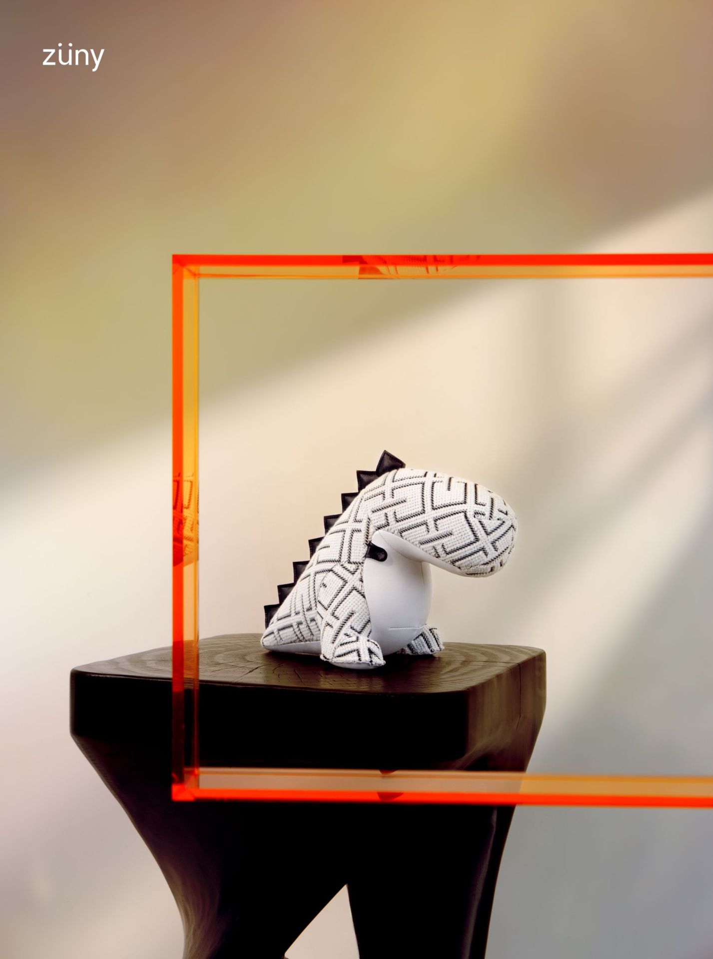 Buchstütze Dinosaurier Bobo Grid Weiß Züny x KVADRAT