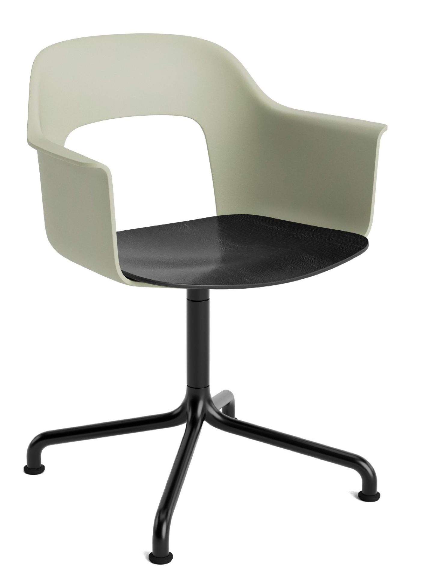 Layout Armchair 252 Armlehnstuhl 4-Sternfuß Drehfuß mit gebogenem Fußkreuz Hay