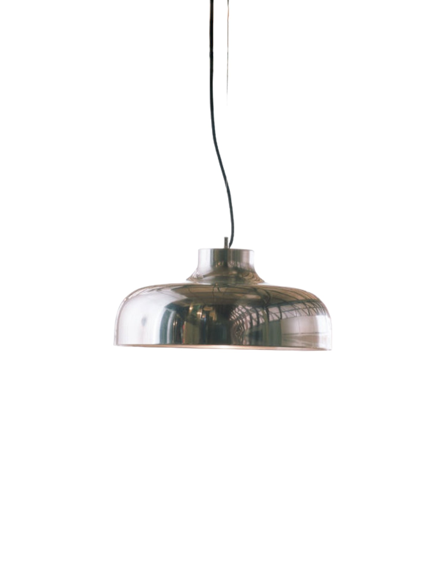 Silberne Hängelampe von Santa & Cole, Modell M68, für moderne Raumbeleuchtung.