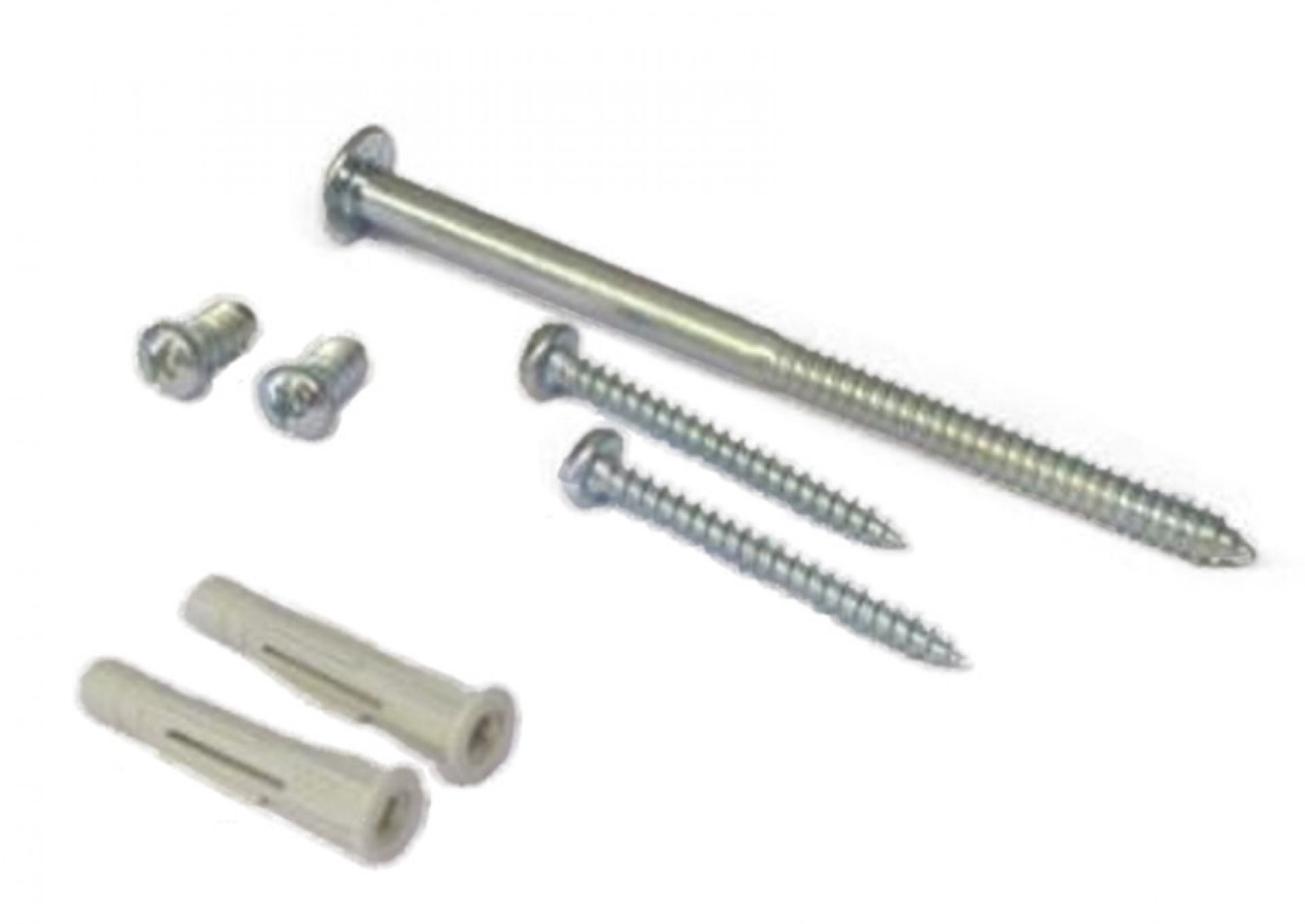 Schrauben und Dübel für Kartell Bookworm Regal, weiß, zur Wandmontage, Befestigungsmaterial.