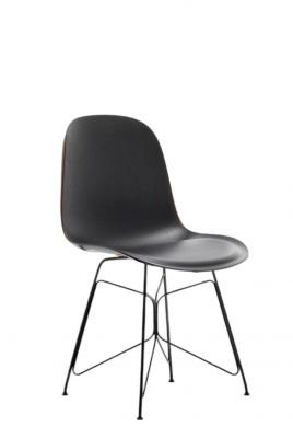 Schwarzer Press Stuhl mit Schmetterlingsgestell von MDF Italia. Moderner Designstuhl für Esszimmer und Büro.