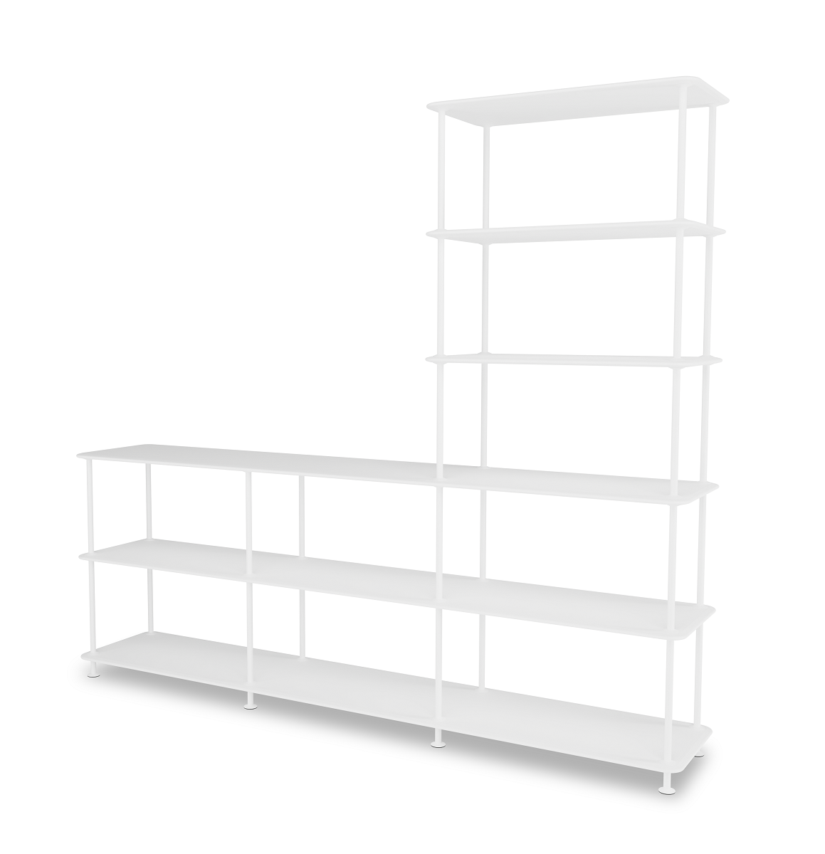 Montana Free Regal in Weiß: Modernes, modulares Regalsystem für Wohnzimmer und Büro.