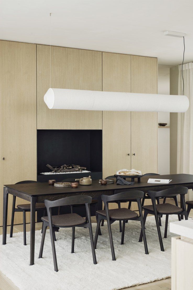 Bok Stuhl Eiche braun / Stoff Warm braun Ethnicraft