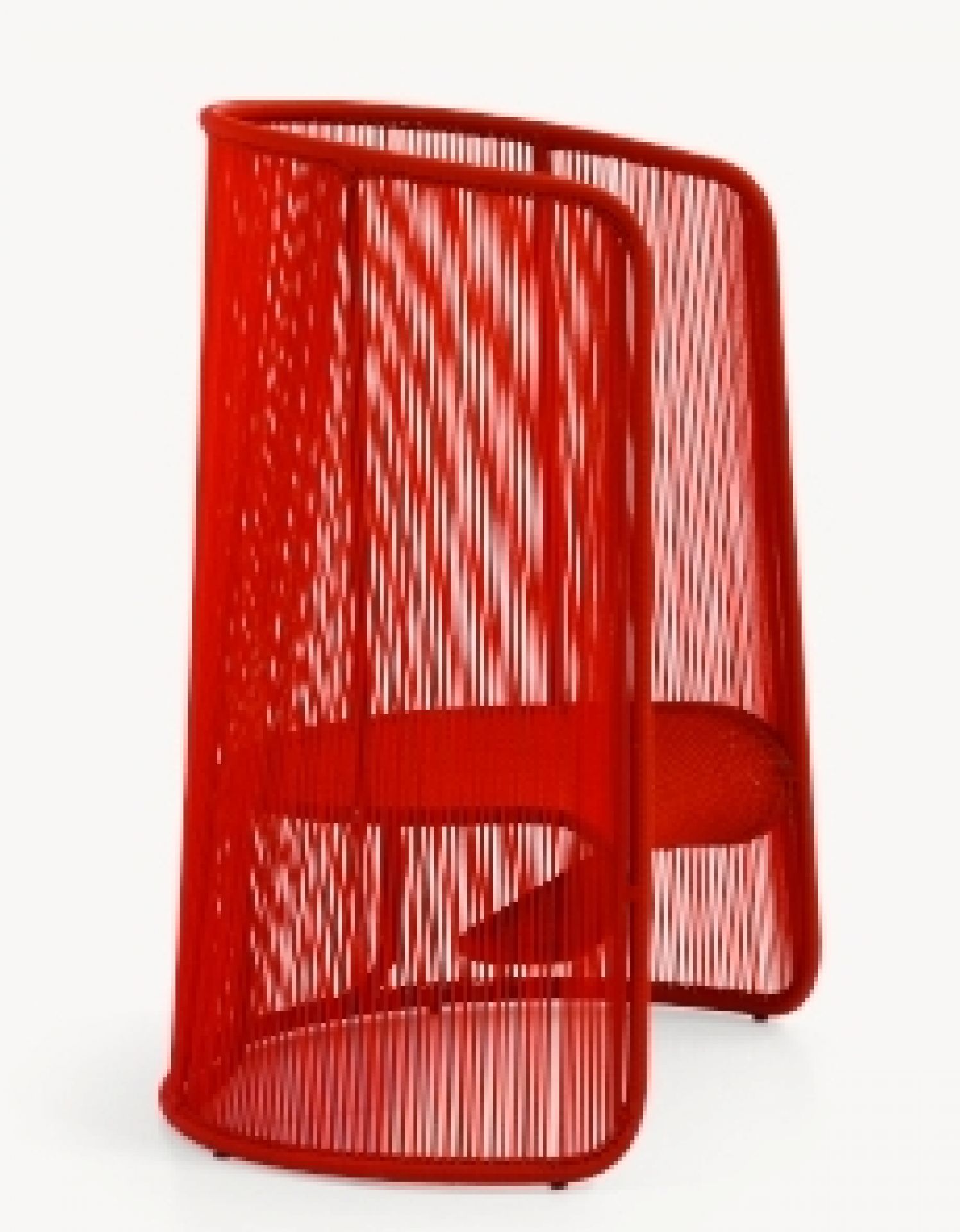 Roter Husk Sessel von Moroso: Moderner Design Sessel mit geflochtener Struktur für den Innen- und Außenbereich.