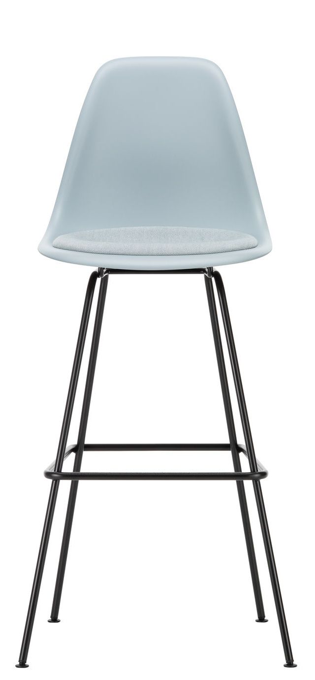Eames Plastic Bar Stool Barhocker High mit Sitzpolster Vitra