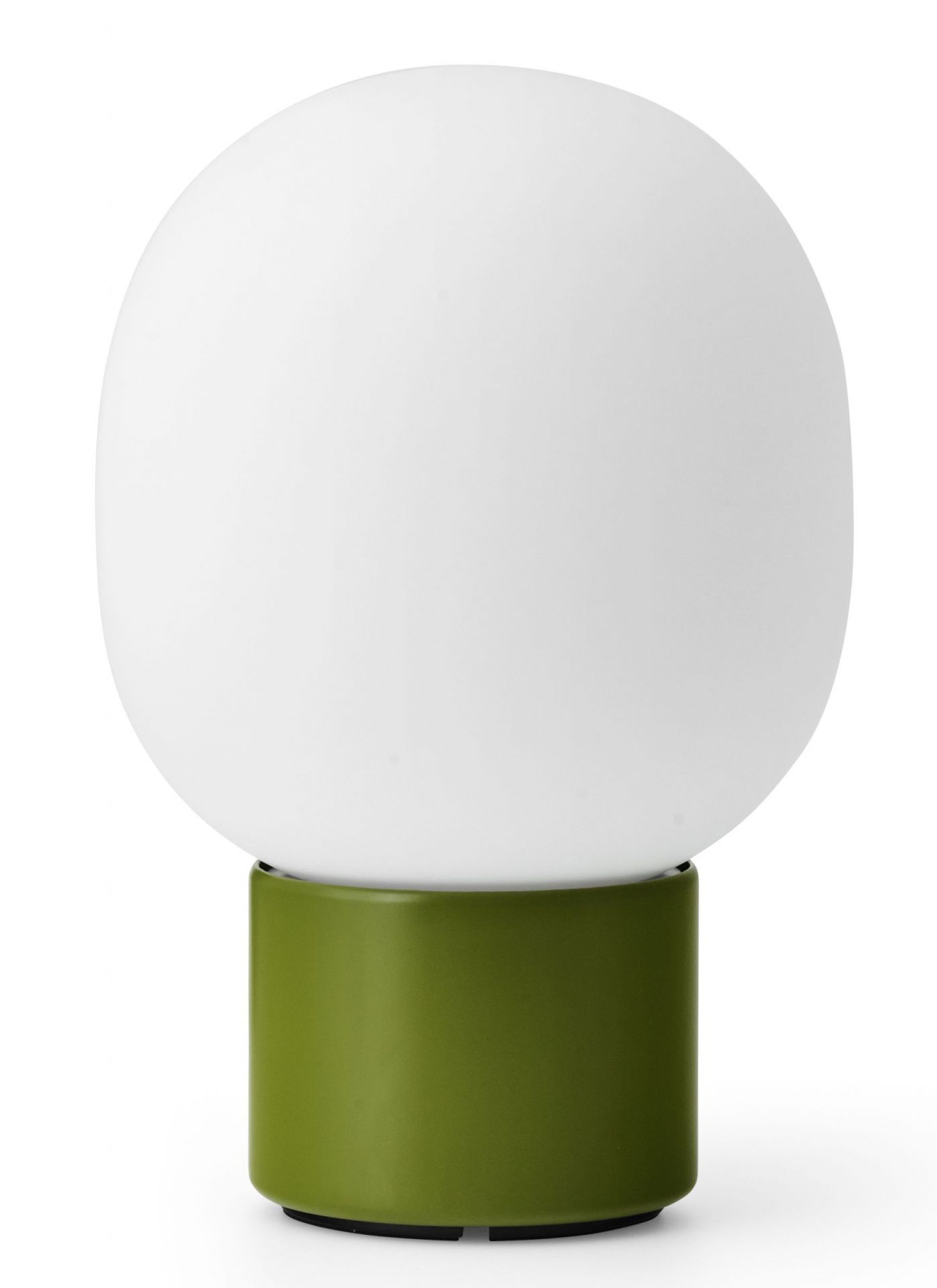 JWDA Tischleuchte in Staubgrün: Tragbare Lampe mit weißem Lampenschirm für stimmungsvolle Beleuchtung.