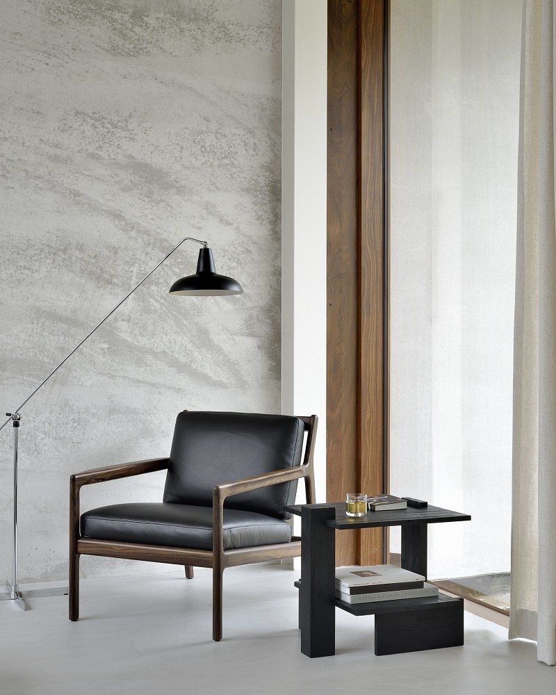 Teak Abstract Side table Beistelltisch Schwarz Ethnicraft