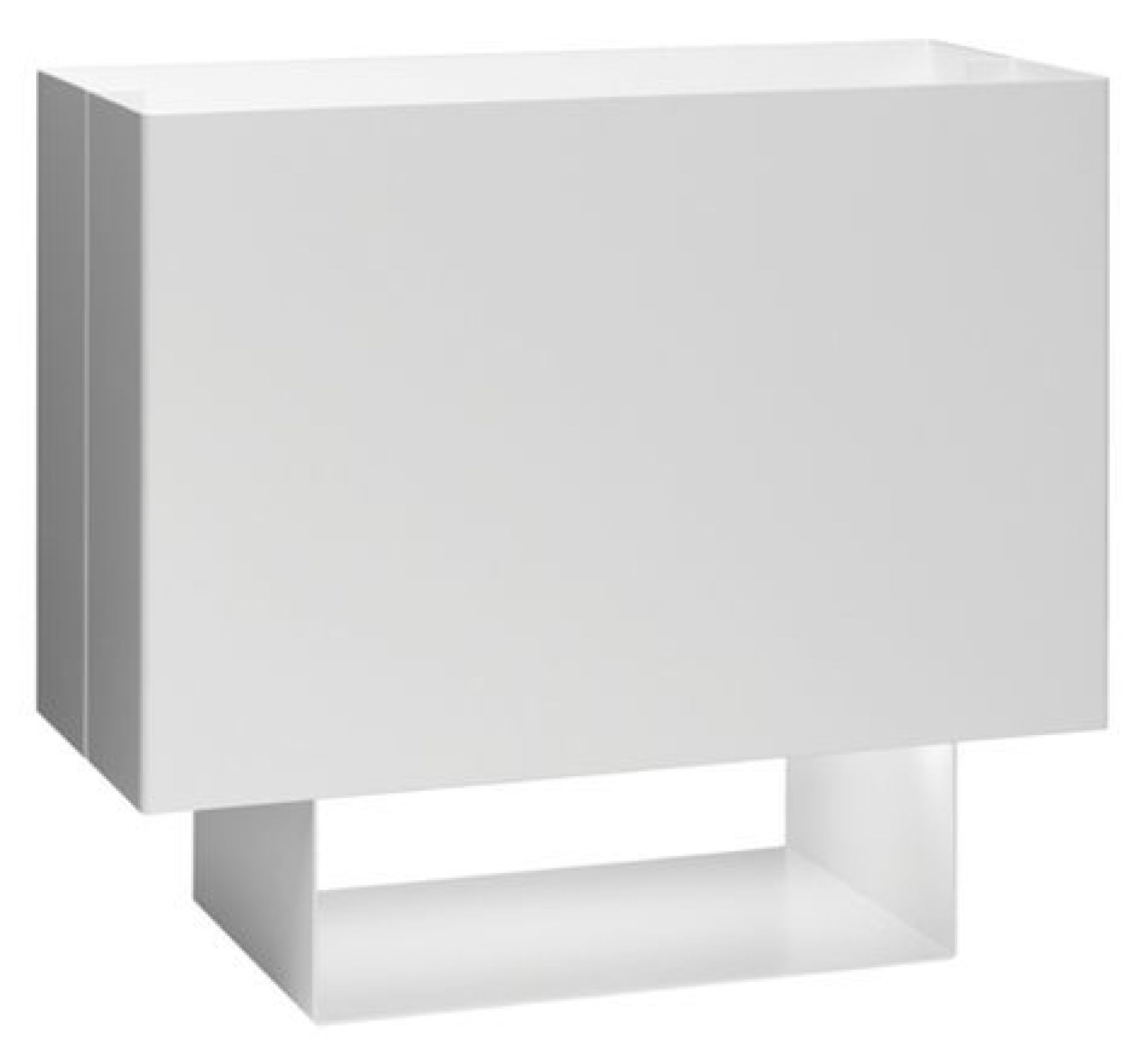 Weiße LT01 Seam One Tischleuchte von e15, moderne Lampe für Wohnzimmer und Büro.