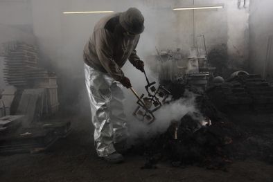 Walter Gropius Türdrücker Tecnolumen Nickel poliert