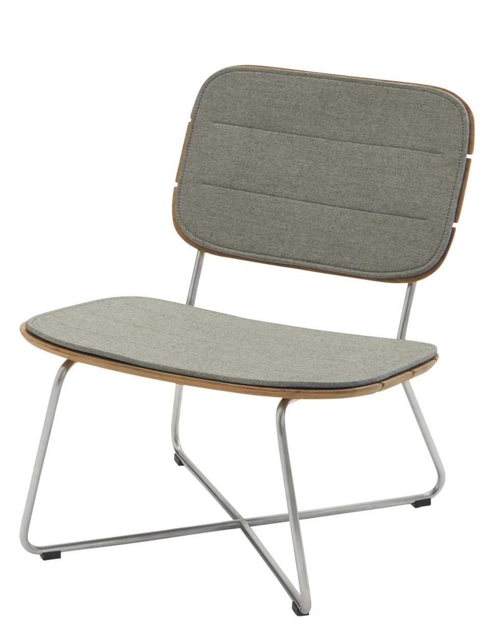 Lilium Lounge Chair mit grauem Sitzkissen, Outdoor Stuhl von Skagerak by Fritz Hansen.